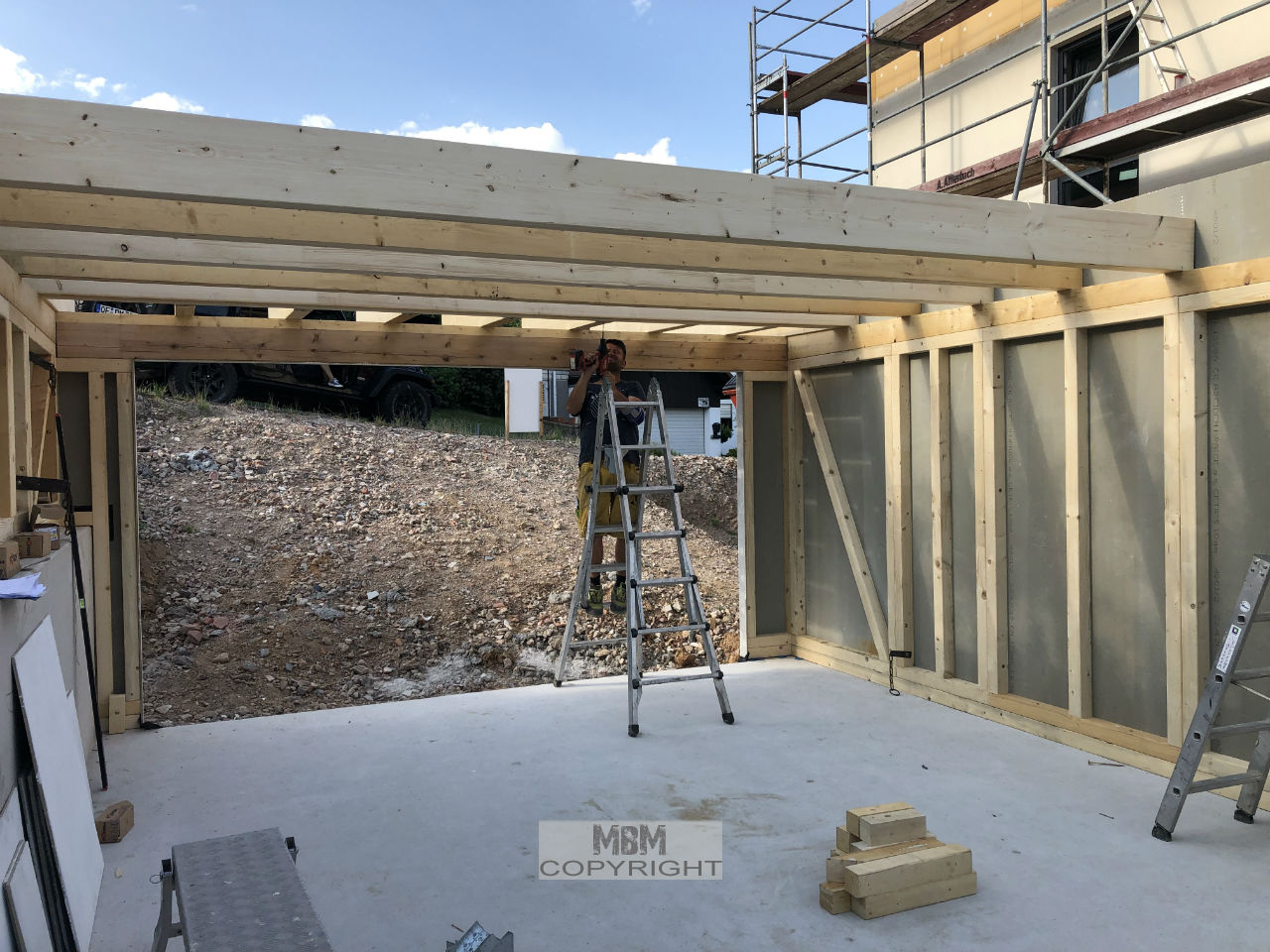 Garage_Aufbau Tag 1_01.07.19