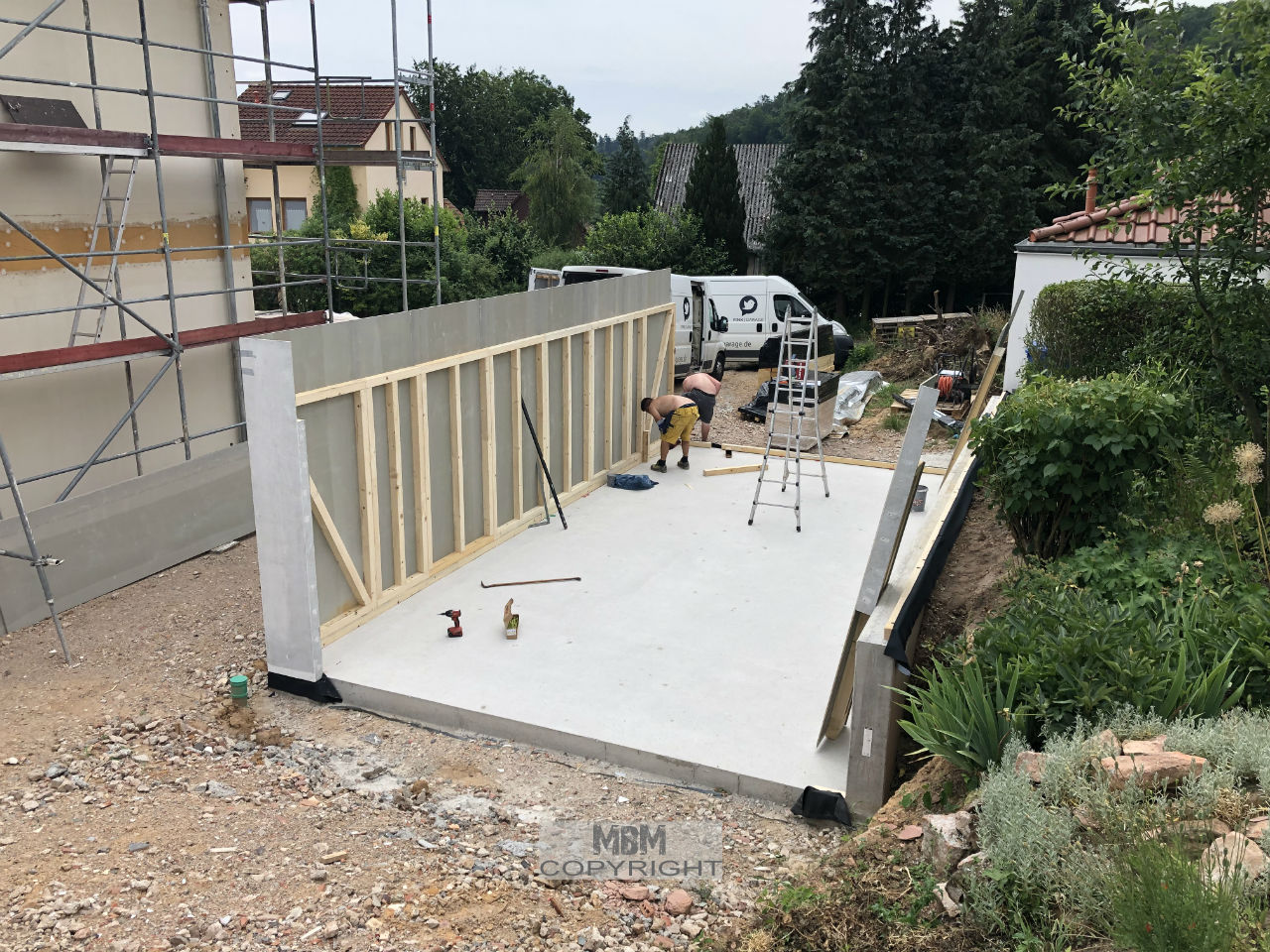 Garage_Aufbau Tag 1_01.07.19