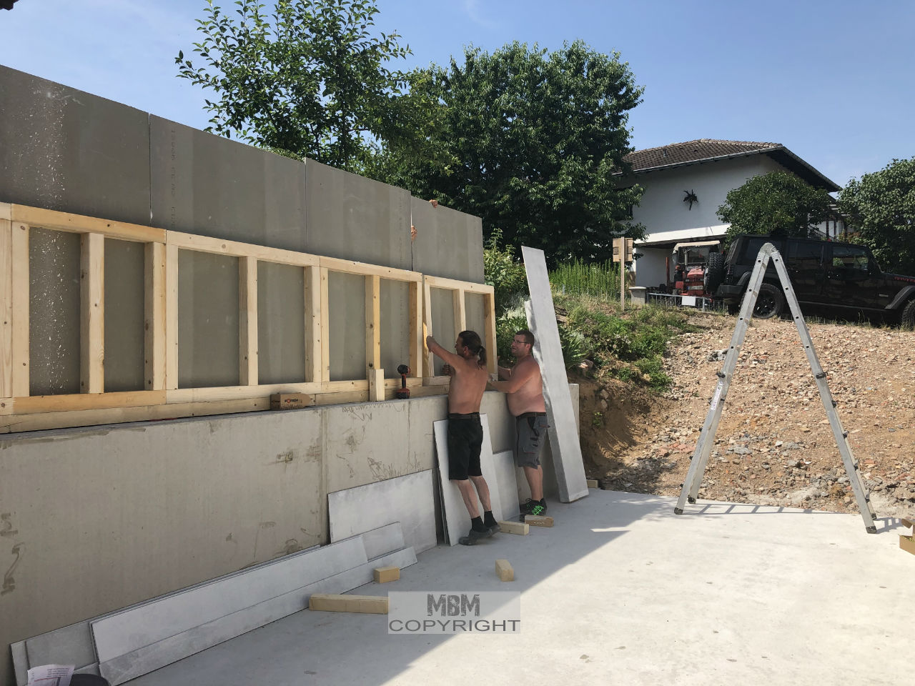 Garage_Aufbau Tag 1_01.07.19