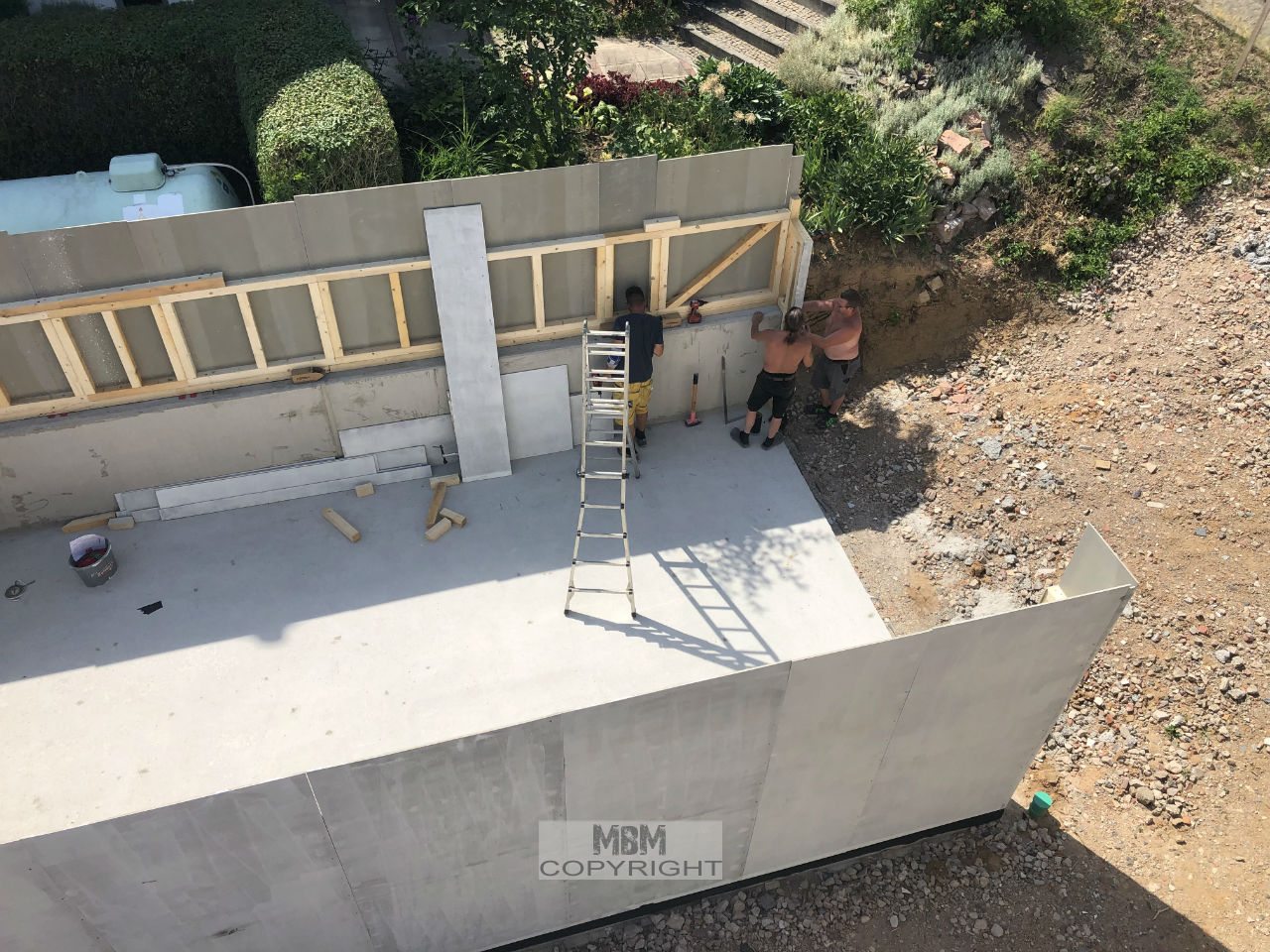 Garage_Aufbau Tag 1_01.07.19