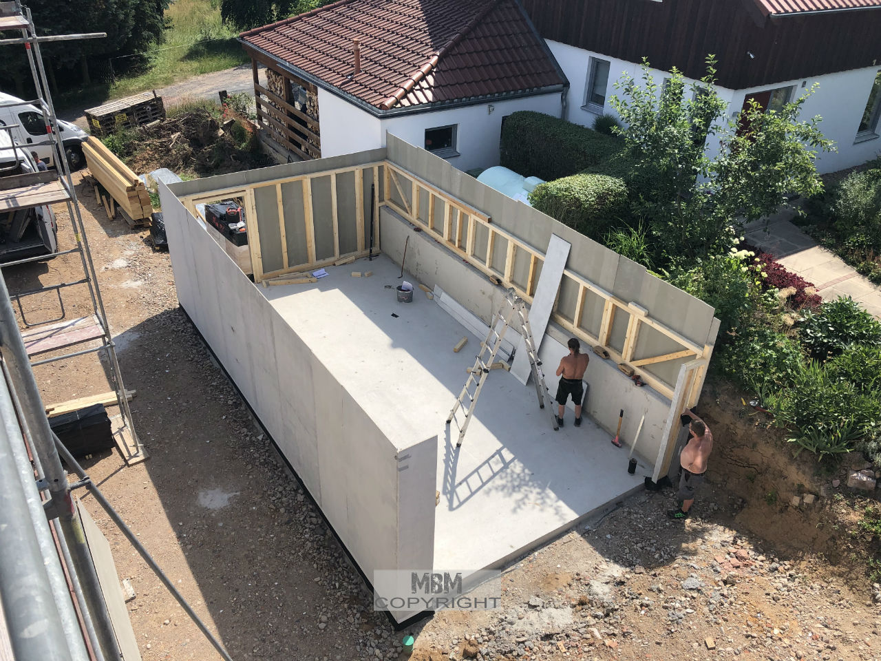 Garage_Aufbau Tag 1_01.07.19