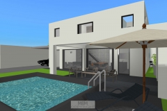 Außenansicht_Süden_mit geplantem Pool