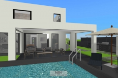 Außenansicht_Süden_mit geplantem Pool