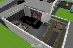 Luftbildansicht Garage mit Lagerbereich