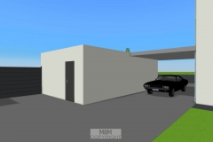 Garage mit Überdachung zum Wohnhaus (geplant)