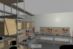 Garage mit Werkstattbereich