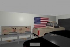 Garage mit Werkstattbereich