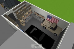 Luftbildansicht Garage mit Lagerbereich