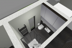 Luftbild vom Gäste-WC