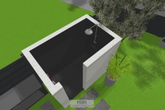 Luftbild der geplanten Outdoor-Dusche
