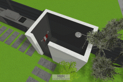 Luftbild der geplanten Outdoor-Dusche