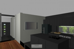 Küche und Eingangstür